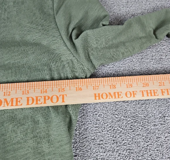 Pink Lily Heathered Green Bodycon Ruched Side Gather Long Sleeve Crew Sz Medium - Picture 6 of 9